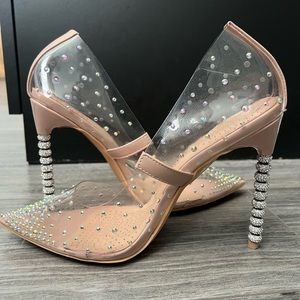 Azalea Wang Clear Diamond Heels